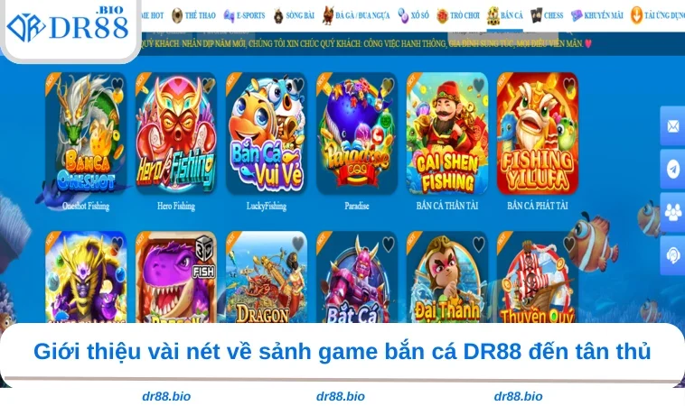 Bắn Cá DR88 1 Giới thiệu vài nét về sảnh game bắn cá DR88 đến tân thủ