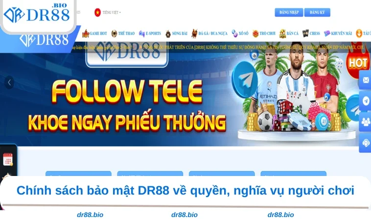 Chính Sách Bảo Mật DR88 2 Chính sách bảo mật DR88 về quyền, nghĩa vụ người chơi