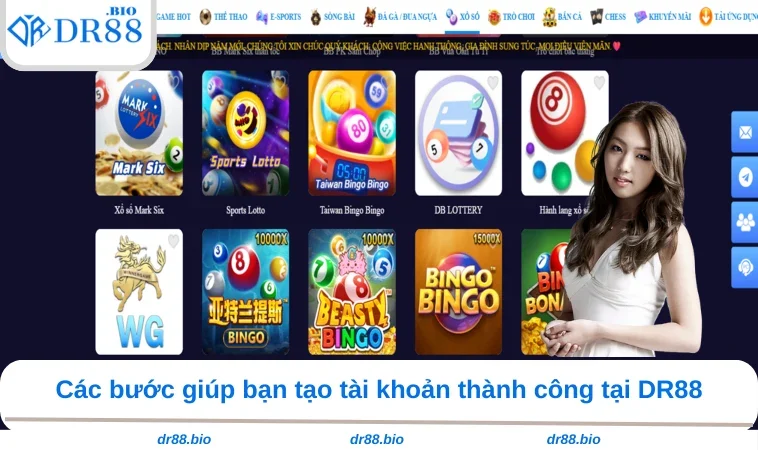 Đăng Ký DR88 1 Các bước giúp bạn tạo tài khoản thành công tại DR88
