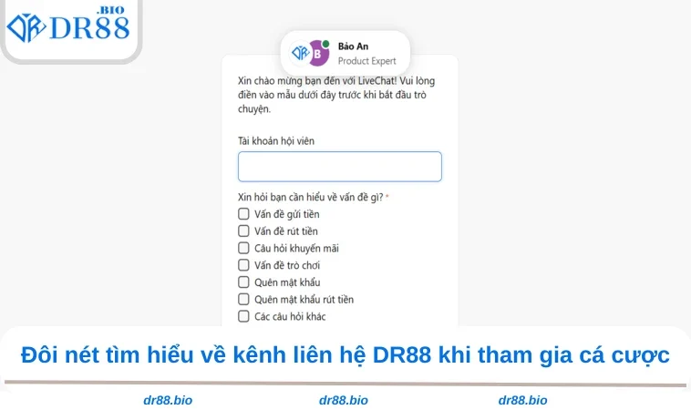 Liên Hệ DR88 1 Đôi nét tìm hiểu về kênh liên hệ DR88 khi tham gia cá cược