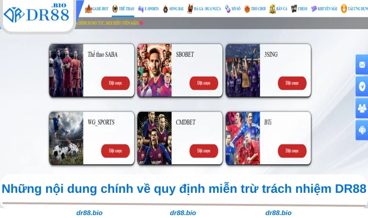 Miễn Trừ Trách Nhiệm DR88 2 Những nội dung chính về quy định miễn trừ trách nhiệm DR88