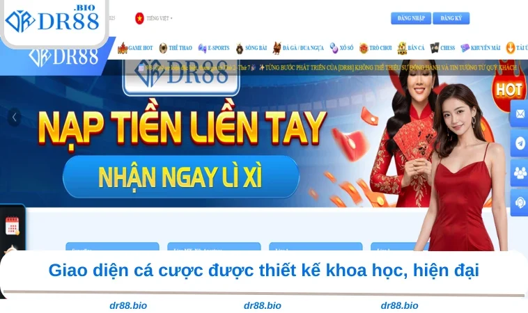 Home 29 Giao diện cá cược được thiết kế khoa học, hiện đại