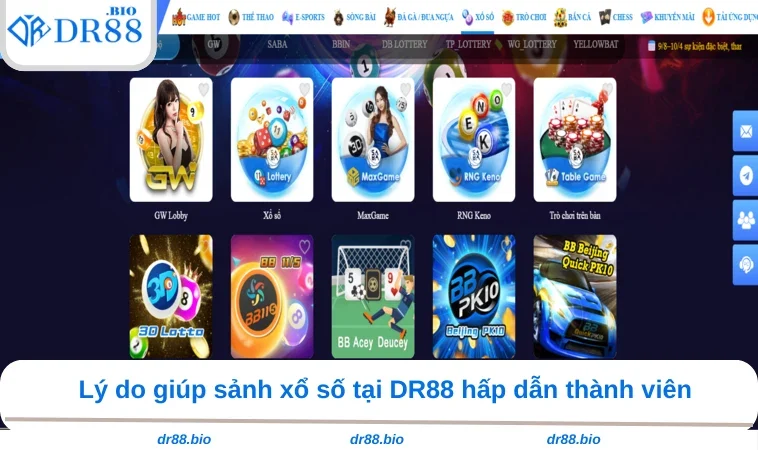 Xổ Số DR88 1 Lý do giúp sảnh xổ số tại DR88 hấp dẫn thành viên